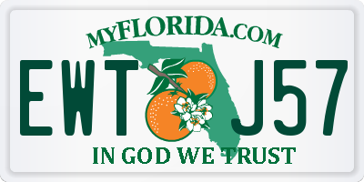 FL license plate EWTJ57