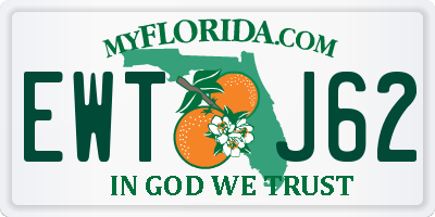 FL license plate EWTJ62