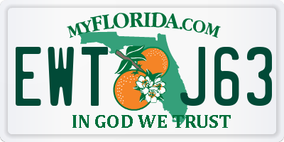 FL license plate EWTJ63