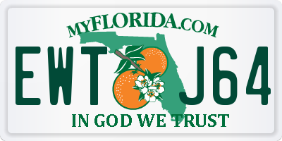 FL license plate EWTJ64