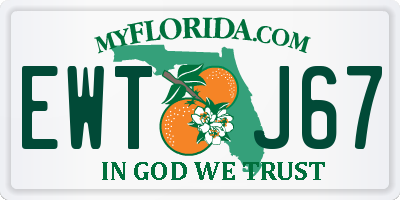 FL license plate EWTJ67