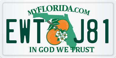 FL license plate EWTJ81
