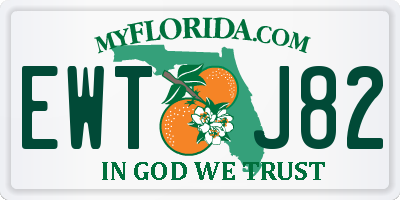 FL license plate EWTJ82