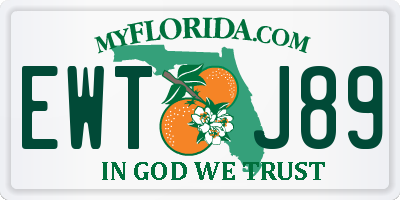 FL license plate EWTJ89