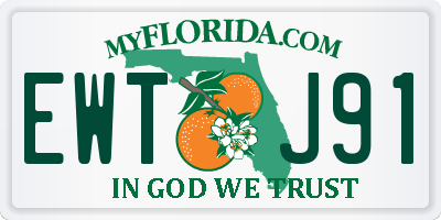 FL license plate EWTJ91