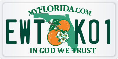 FL license plate EWTK01