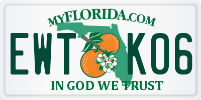 FL license plate EWTK06