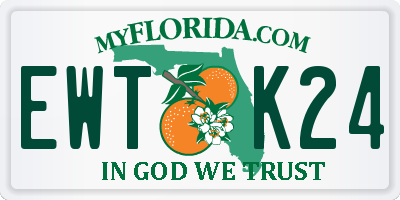 FL license plate EWTK24