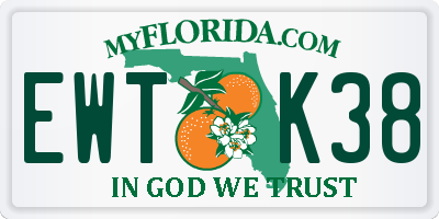 FL license plate EWTK38