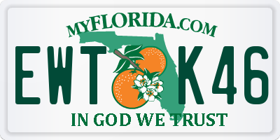 FL license plate EWTK46