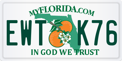 FL license plate EWTK76