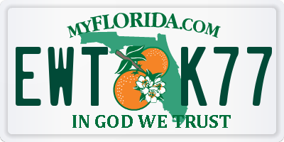 FL license plate EWTK77