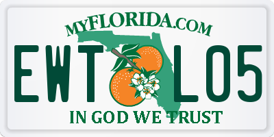 FL license plate EWTL05