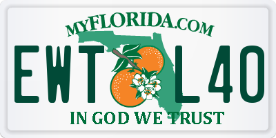 FL license plate EWTL40