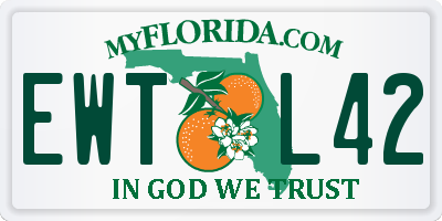 FL license plate EWTL42