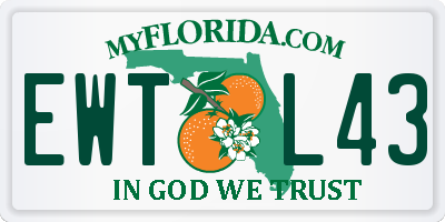 FL license plate EWTL43