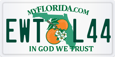 FL license plate EWTL44