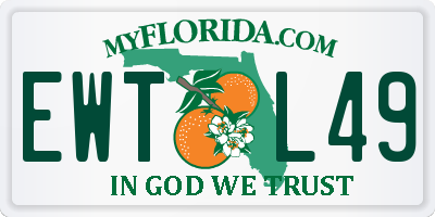 FL license plate EWTL49