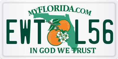 FL license plate EWTL56