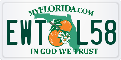 FL license plate EWTL58