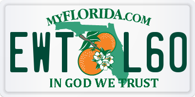 FL license plate EWTL60
