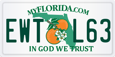 FL license plate EWTL63