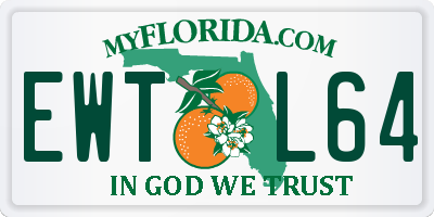FL license plate EWTL64