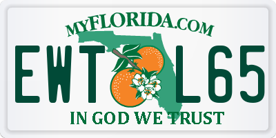 FL license plate EWTL65