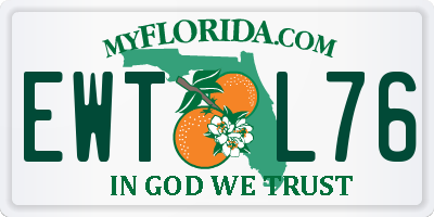 FL license plate EWTL76