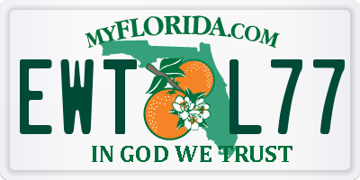 FL license plate EWTL77