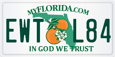FL license plate EWTL84