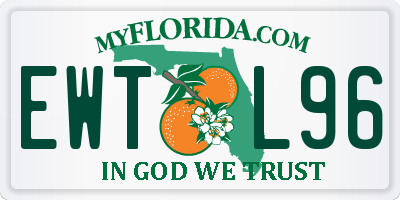 FL license plate EWTL96