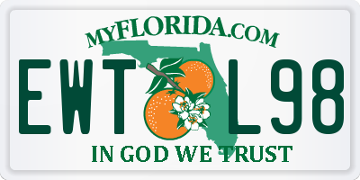 FL license plate EWTL98