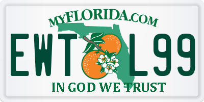 FL license plate EWTL99