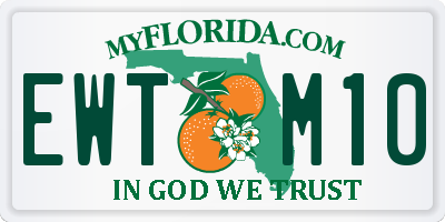 FL license plate EWTM10