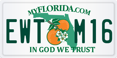 FL license plate EWTM16