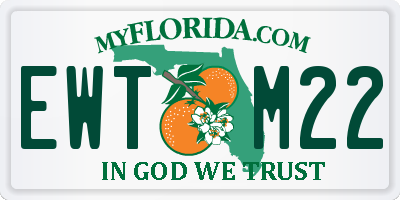 FL license plate EWTM22