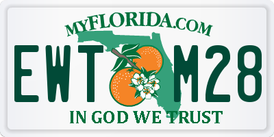 FL license plate EWTM28