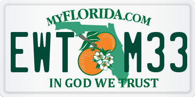FL license plate EWTM33