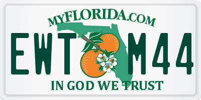 FL license plate EWTM44