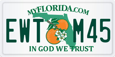 FL license plate EWTM45