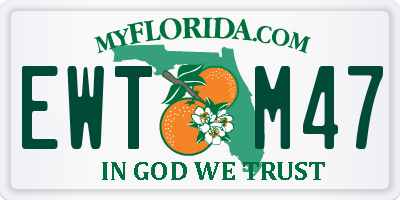 FL license plate EWTM47