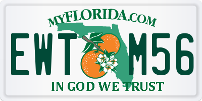 FL license plate EWTM56
