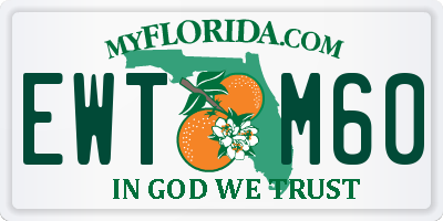 FL license plate EWTM60