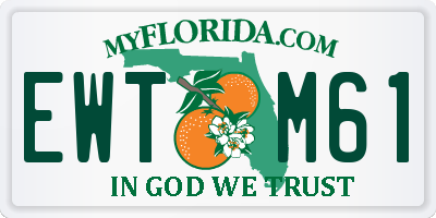 FL license plate EWTM61