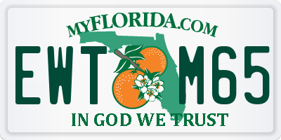 FL license plate EWTM65