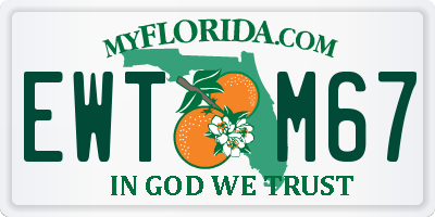 FL license plate EWTM67