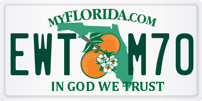 FL license plate EWTM70