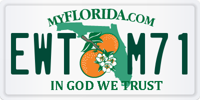 FL license plate EWTM71