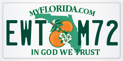 FL license plate EWTM72